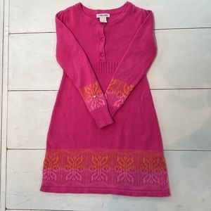 Girls pink sweater dress